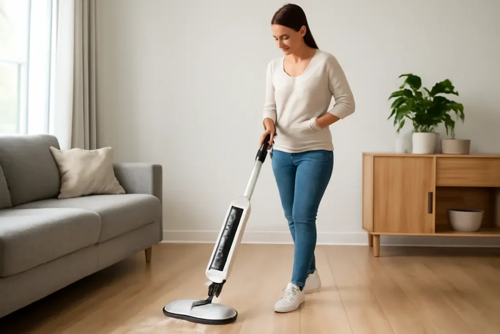 Beste elektrische dweil op houten vloer