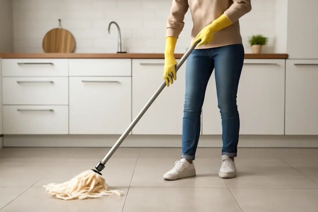 Viscose dweil van Action voor nat reinigen en glanzende vloeren