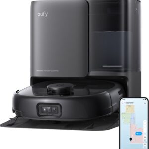 eufy Omni E25 DuoSpiral – Slimme Robotstofzuiger en Dweil met 20.000 Pa Turbozuigkracht, HydroJet™ Dweilsysteem, CornerRover™ Hoekreiniging en Alles-in-1 Zelfreinigend Station