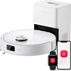 Roborock Q10 S5+ Robotstofzuiger en Dweil met Zelflediging– Zuigkracht van 10000 Pa–Vibrerende dweilpads– Handsfree Reinigen tot 7 Weken– Dubbel Anti-klitontwerp– Automatisch dweilen– Obstakelvermijding–Wit– S8 Plus Upgrade